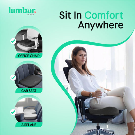 Lumbar Heaven Premium Memory Foam Seat & Lumbar Support Set - Lumbar Heaven