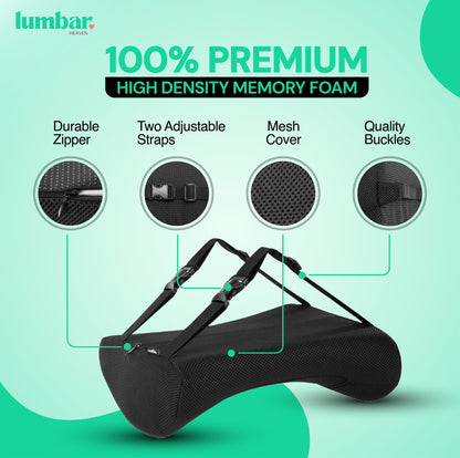 Lumbar Heaven Premium Memory Foam Seat & Lumbar Support Set - Lumbar Heaven