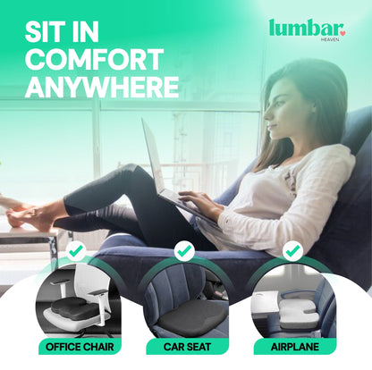 Lumbar Heaven Premium Memory Foam Seat & Lumbar Support Set - Lumbar Heaven